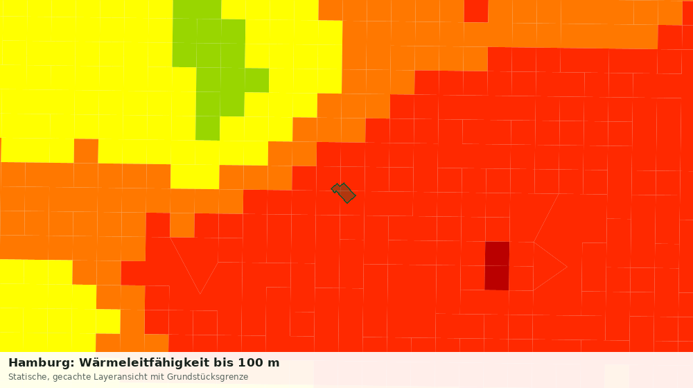 Statische Kartenansicht: Hamburg: Wärmeleitfähigkeit bis 100 m