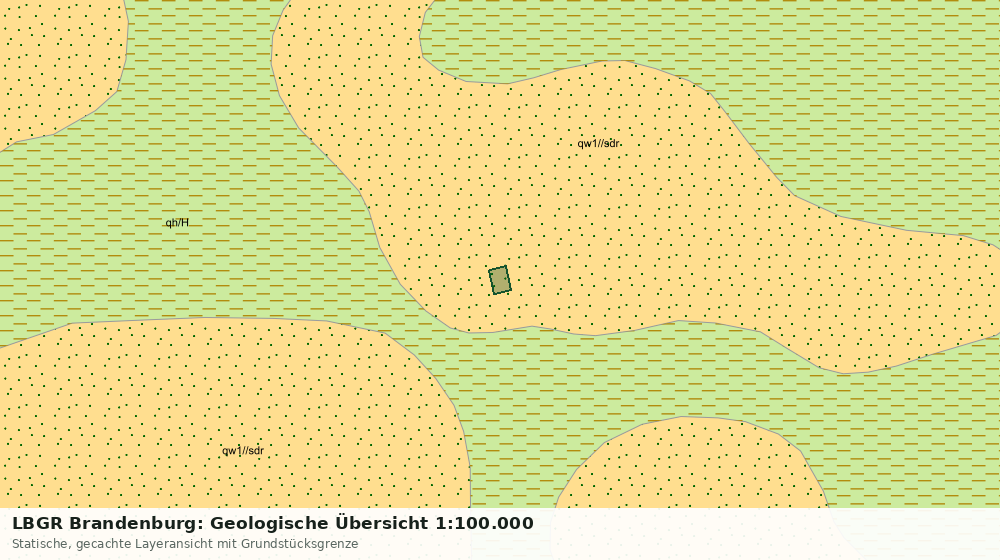 Statische Kartenansicht: LBGR Brandenburg: Geologische Übersicht 1:100.000