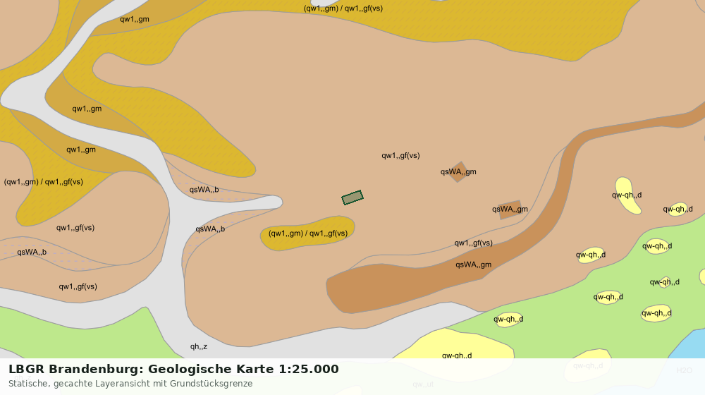 Statische Kartenansicht: LBGR Brandenburg: Geologische Karte 1:25.000
