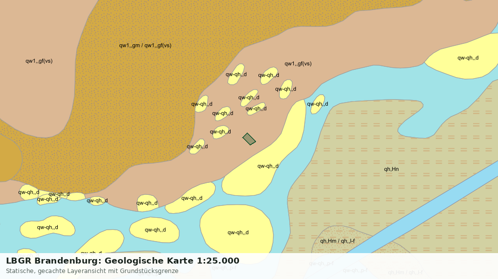 Statische Kartenansicht: LBGR Brandenburg: Geologische Karte 1:25.000