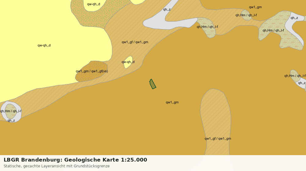 Statische Kartenansicht: LBGR Brandenburg: Geologische Karte 1:25.000