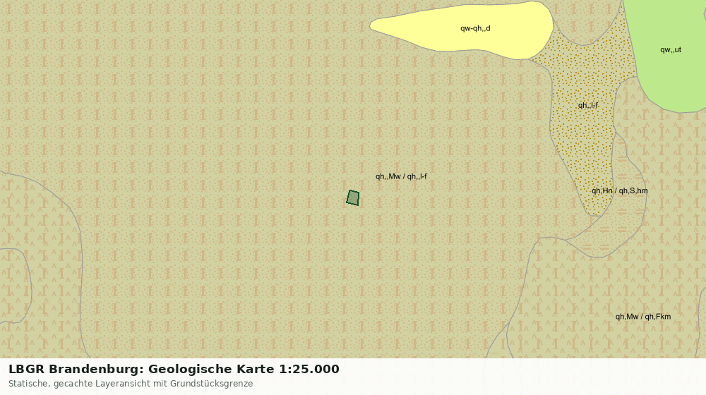 Statische Kartenansicht: LBGR Brandenburg: Geologische Karte 1:25.000