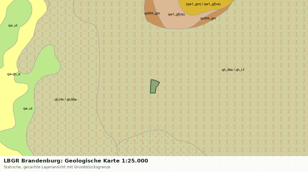 Statische Kartenansicht: LBGR Brandenburg: Geologische Karte 1:25.000