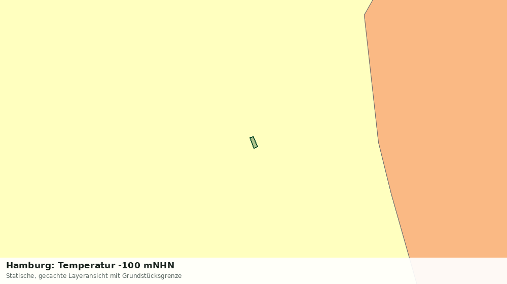 Statische Kartenansicht: Hamburg: Temperatur -100 mNHN