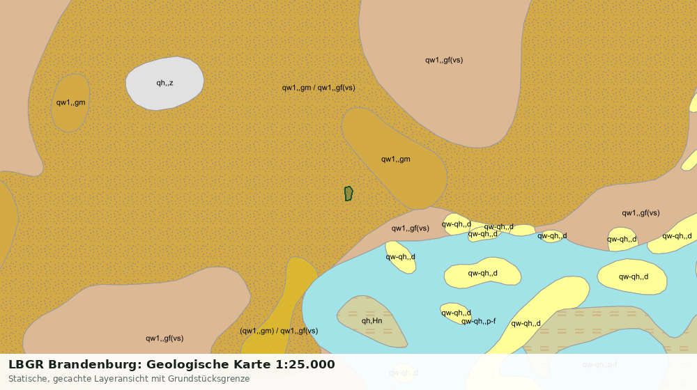 Statische Kartenansicht: LBGR Brandenburg: Geologische Karte 1:25.000