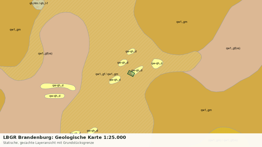 Statische Kartenansicht: LBGR Brandenburg: Geologische Karte 1:25.000