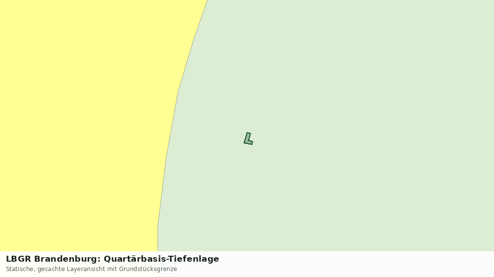 Statische Kartenansicht: LBGR Brandenburg: Quartärbasis-Tiefenlage