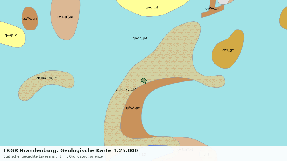 Statische Kartenansicht: LBGR Brandenburg: Geologische Karte 1:25.000