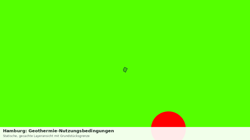 Statische Kartenansicht: Hamburg: Geothermie-Nutzungsbedingungen