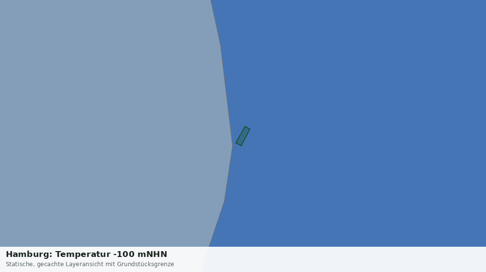 Statische Kartenansicht: Hamburg: Temperatur -100 mNHN