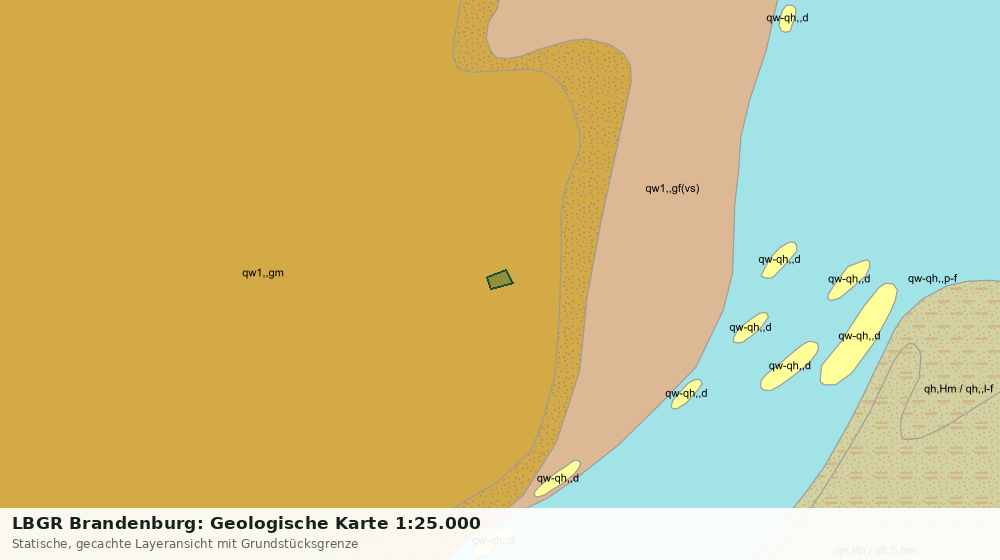 Statische Kartenansicht: LBGR Brandenburg: Geologische Karte 1:25.000