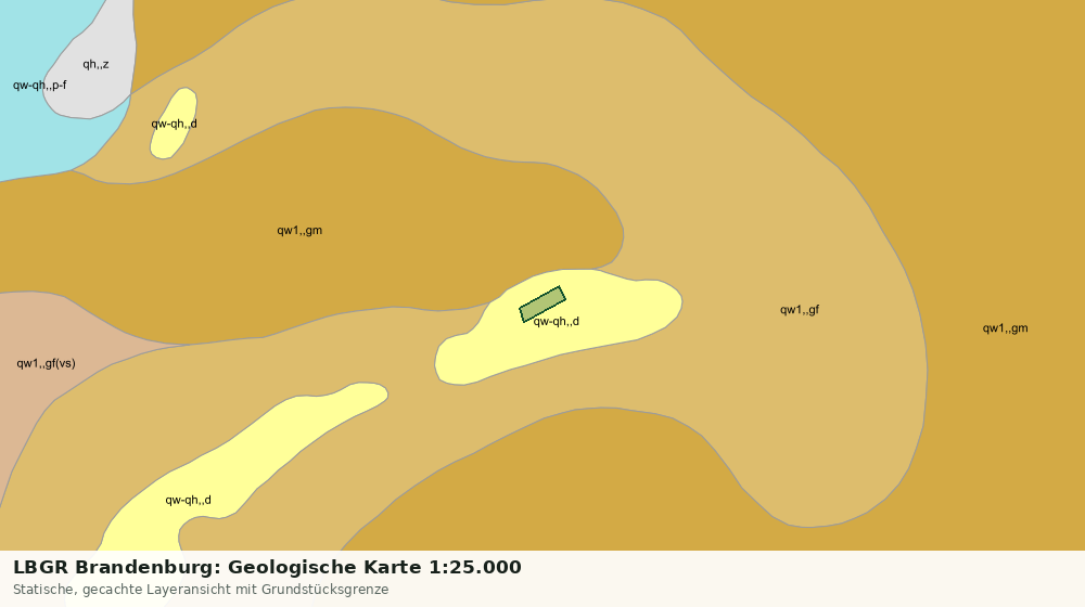 Statische Kartenansicht: LBGR Brandenburg: Geologische Karte 1:25.000