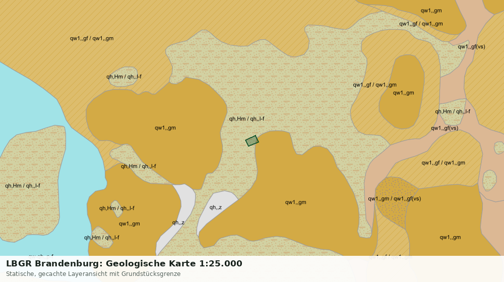 Statische Kartenansicht: LBGR Brandenburg: Geologische Karte 1:25.000
