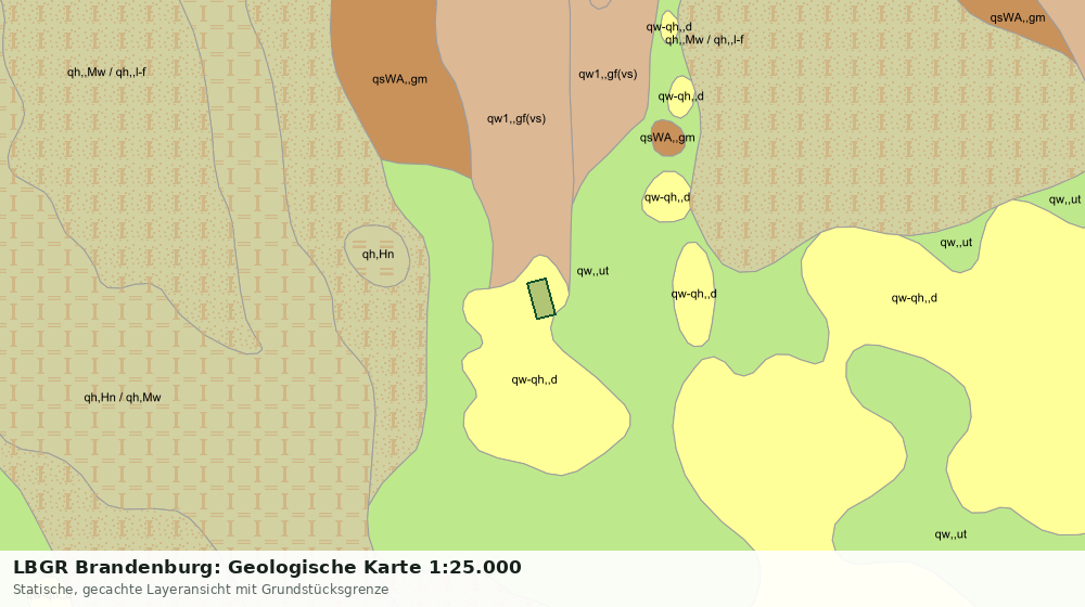 Statische Kartenansicht: LBGR Brandenburg: Geologische Karte 1:25.000