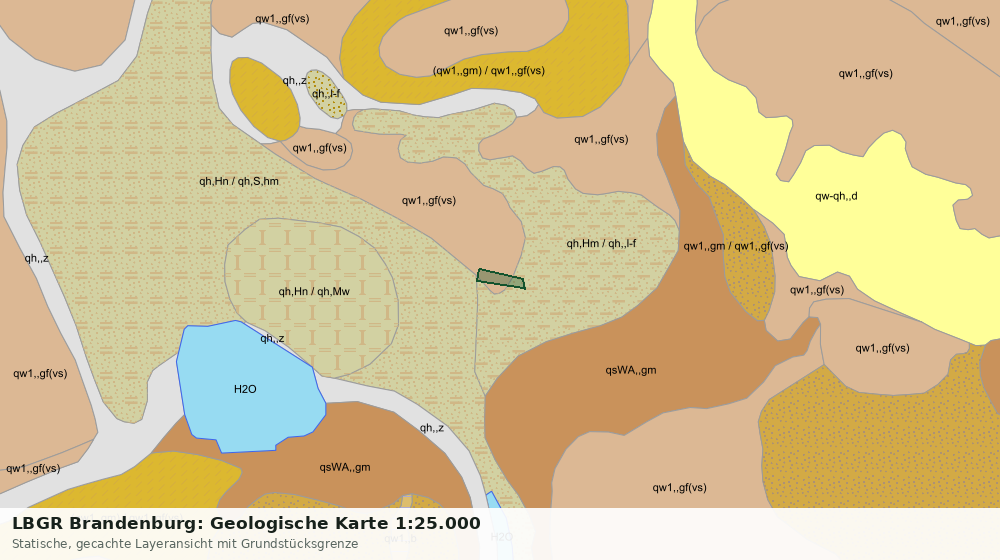 Statische Kartenansicht: LBGR Brandenburg: Geologische Karte 1:25.000