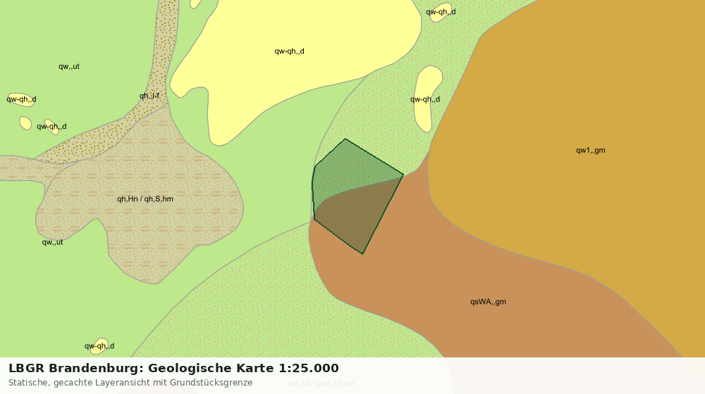 Statische Kartenansicht: LBGR Brandenburg: Geologische Karte 1:25.000