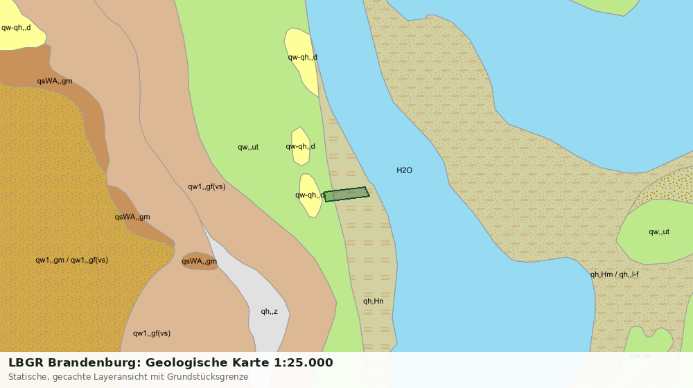 Statische Kartenansicht: LBGR Brandenburg: Geologische Karte 1:25.000