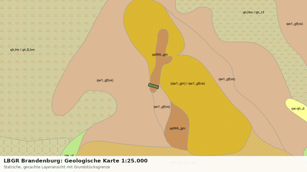 Statische Kartenansicht: LBGR Brandenburg: Geologische Karte 1:25.000