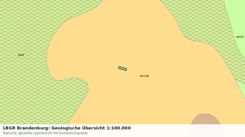Statische Kartenansicht: LBGR Brandenburg: Geologische Übersicht 1:100.000