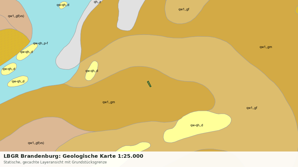 Statische Kartenansicht: LBGR Brandenburg: Geologische Karte 1:25.000