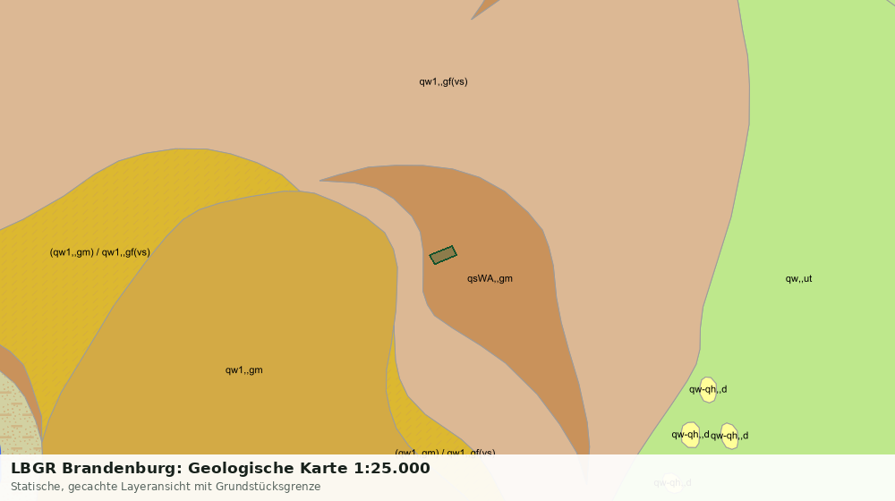 Statische Kartenansicht: LBGR Brandenburg: Geologische Karte 1:25.000