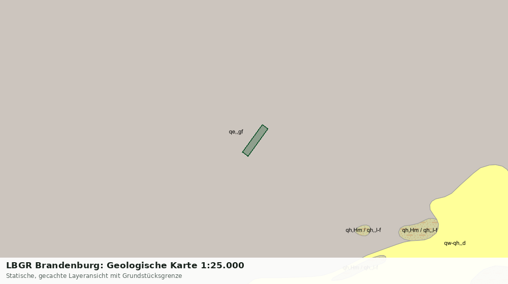 Statische Kartenansicht: LBGR Brandenburg: Geologische Karte 1:25.000