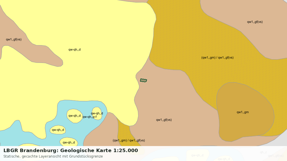 Statische Kartenansicht: LBGR Brandenburg: Geologische Karte 1:25.000