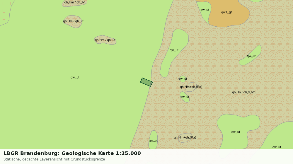 Statische Kartenansicht: LBGR Brandenburg: Geologische Karte 1:25.000