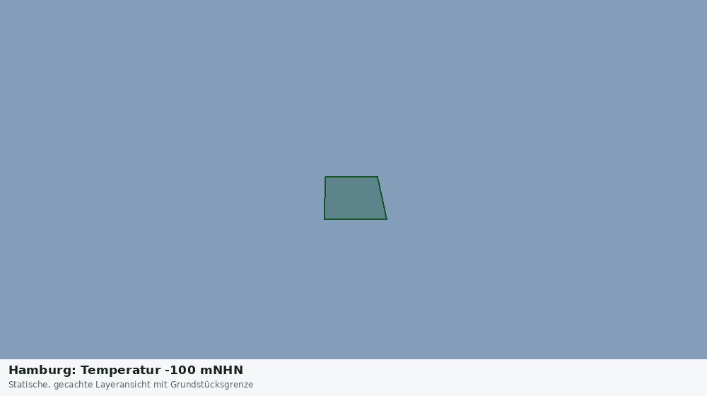 Statische Kartenansicht: Hamburg: Temperatur -100 mNHN