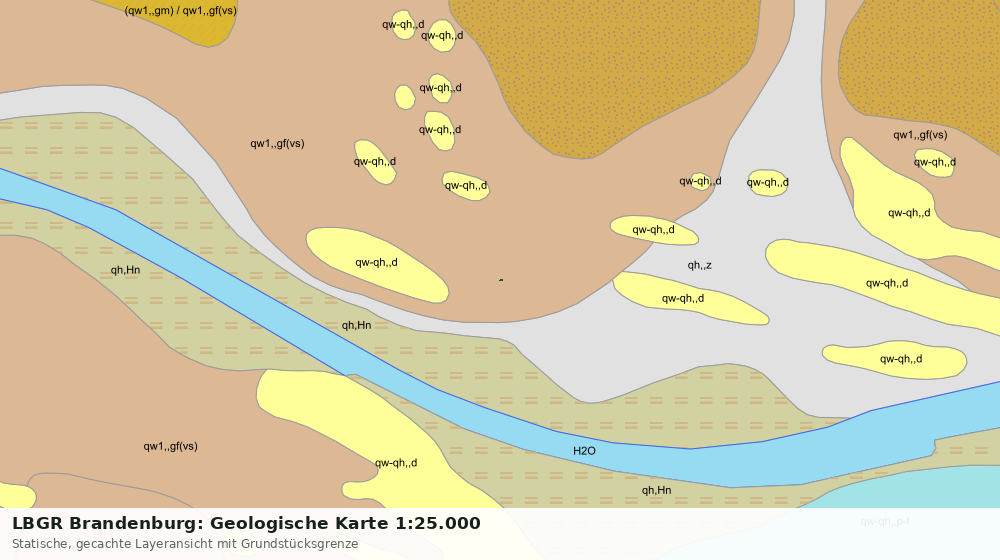 Statische Kartenansicht: LBGR Brandenburg: Geologische Karte 1:25.000
