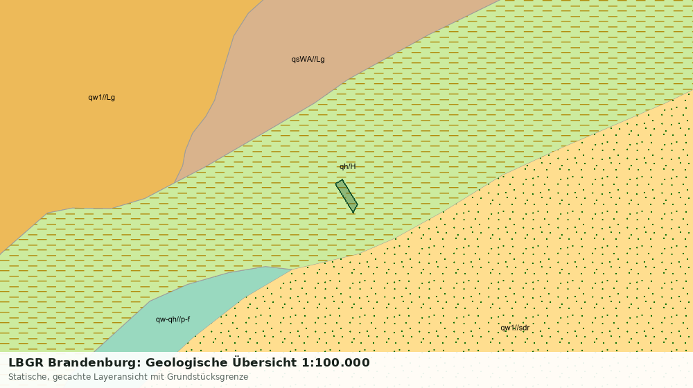 Statische Kartenansicht: LBGR Brandenburg: Geologische Übersicht 1:100.000