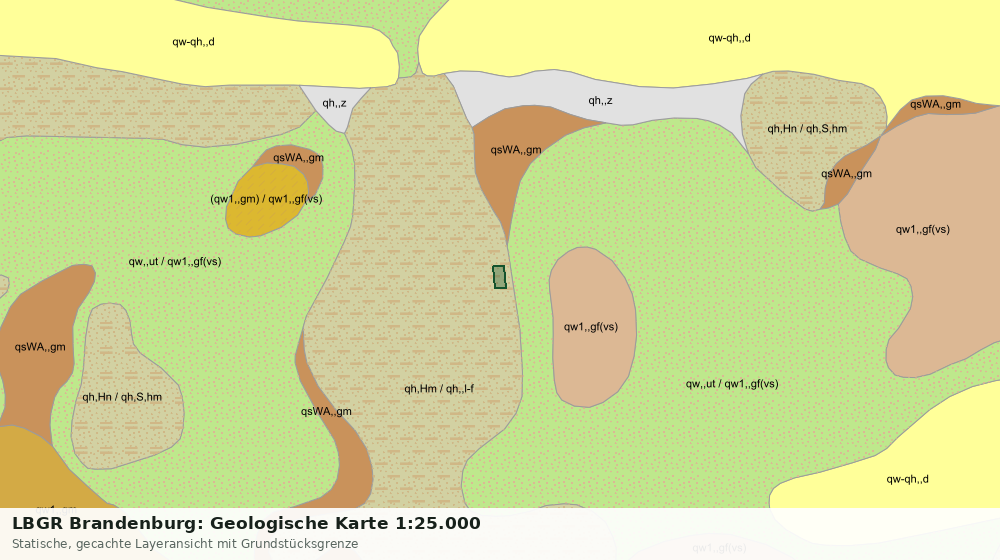 Statische Kartenansicht: LBGR Brandenburg: Geologische Karte 1:25.000
