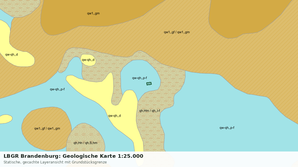 Statische Kartenansicht: LBGR Brandenburg: Geologische Karte 1:25.000