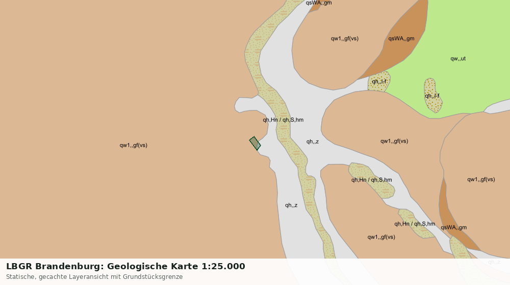 Statische Kartenansicht: LBGR Brandenburg: Geologische Karte 1:25.000