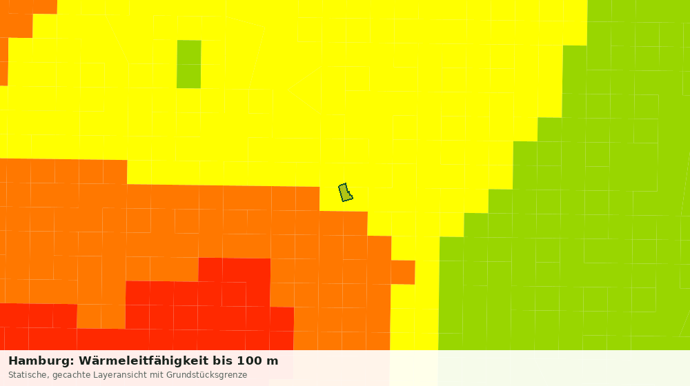 Statische Kartenansicht: Hamburg: Wärmeleitfähigkeit bis 100 m