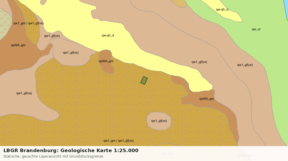 Statische Kartenansicht: LBGR Brandenburg: Geologische Karte 1:25.000