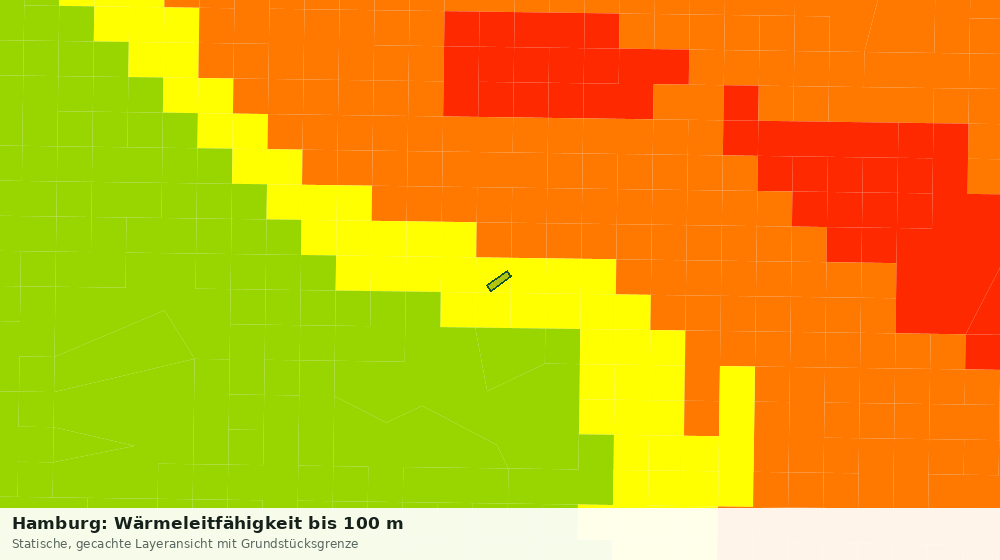 Statische Kartenansicht: Hamburg: Wärmeleitfähigkeit bis 100 m