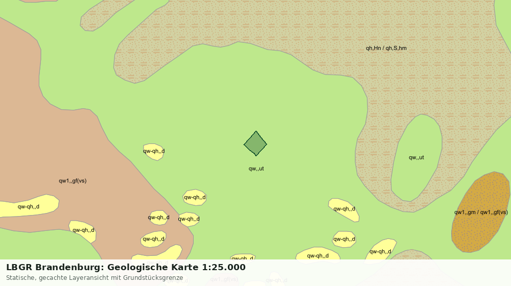 Statische Kartenansicht: LBGR Brandenburg: Geologische Karte 1:25.000
