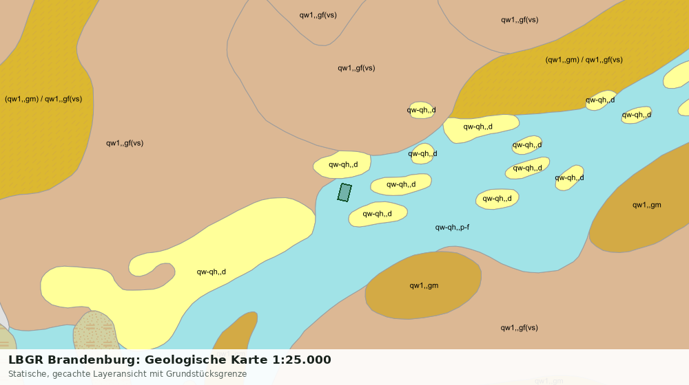 Statische Kartenansicht: LBGR Brandenburg: Geologische Karte 1:25.000