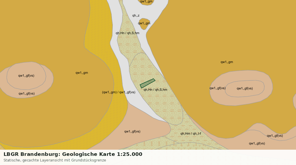 Statische Kartenansicht: LBGR Brandenburg: Geologische Karte 1:25.000