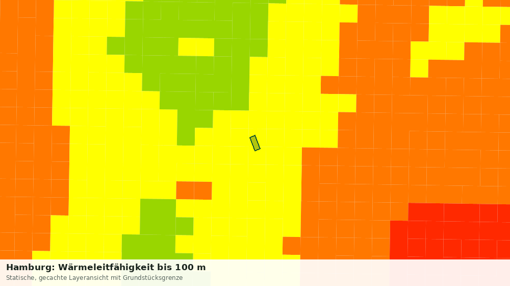 Statische Kartenansicht: Hamburg: Wärmeleitfähigkeit bis 100 m