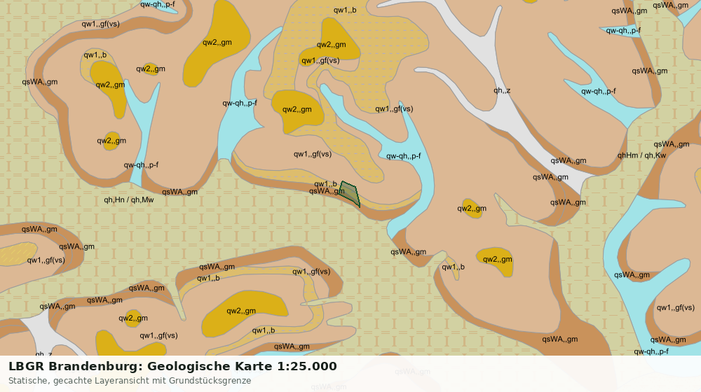 Statische Kartenansicht: LBGR Brandenburg: Geologische Karte 1:25.000