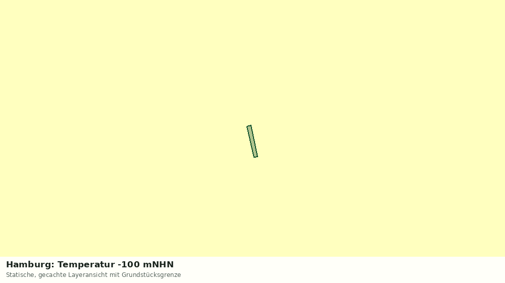 Statische Kartenansicht: Hamburg: Temperatur -100 mNHN