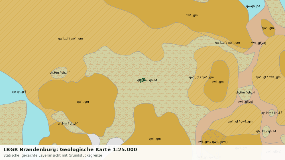 Statische Kartenansicht: LBGR Brandenburg: Geologische Karte 1:25.000