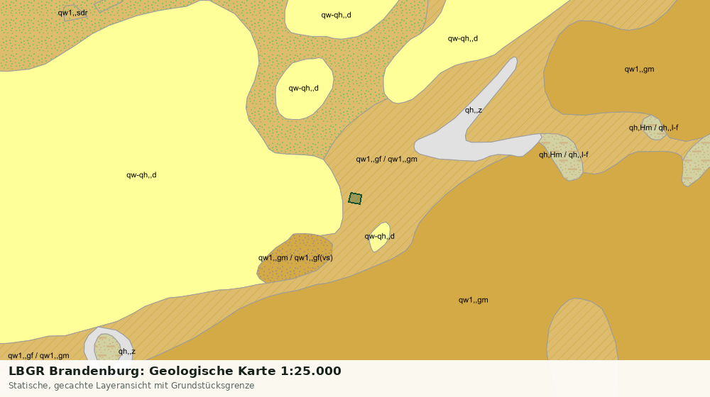 Statische Kartenansicht: LBGR Brandenburg: Geologische Karte 1:25.000