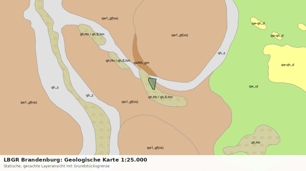 Statische Kartenansicht: LBGR Brandenburg: Geologische Karte 1:25.000