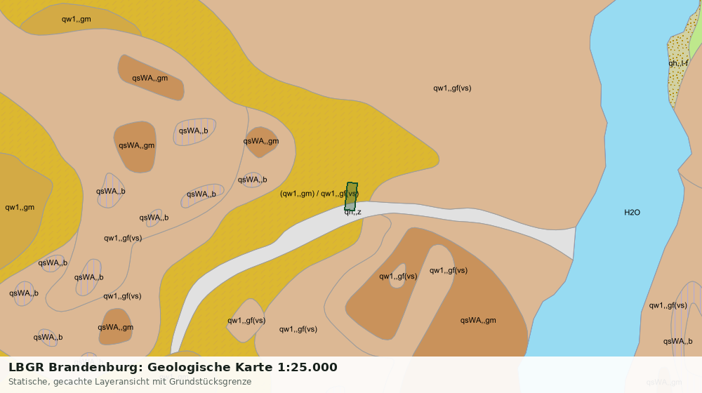 Statische Kartenansicht: LBGR Brandenburg: Geologische Karte 1:25.000