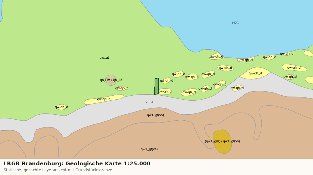 Statische Kartenansicht: LBGR Brandenburg: Geologische Karte 1:25.000