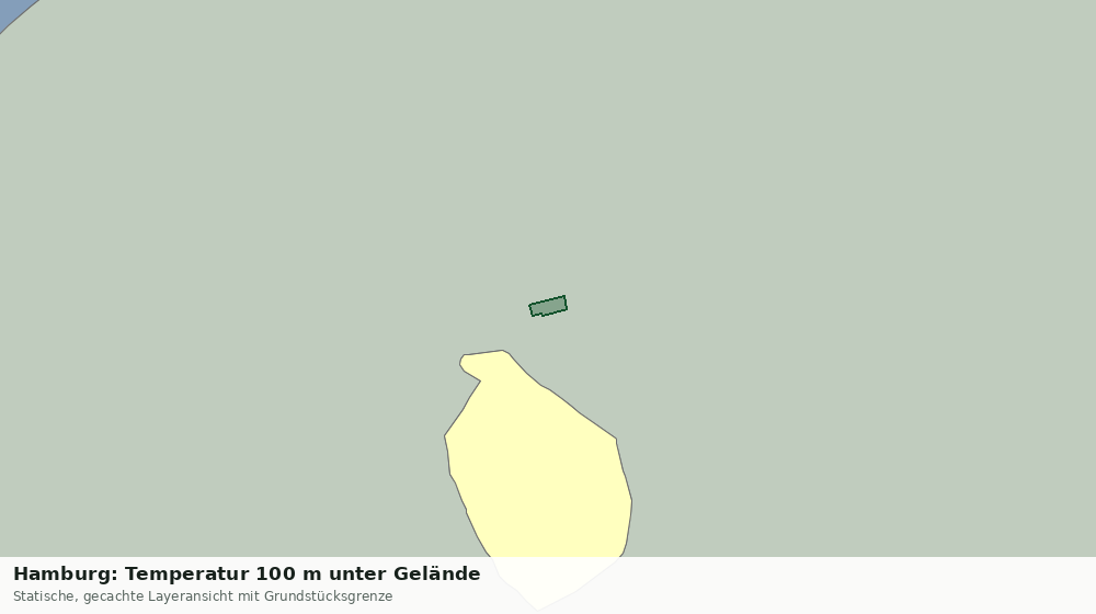 Statische Kartenansicht: Hamburg: Temperatur 100 m unter Gelände