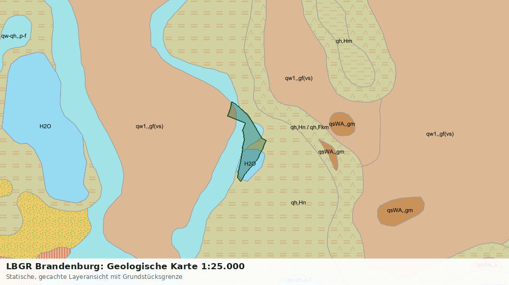 Statische Kartenansicht: LBGR Brandenburg: Geologische Karte 1:25.000
